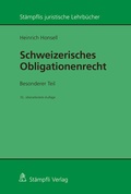 Cover: Schweizerisches Obligationenrecht. Besonderer Teil - St&auml;mpfli Verlag AG