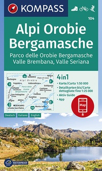 Abbildung von: KOMPASS Wanderkarte Alpi Orobie Bergamasche - KOMPASS-Karten
