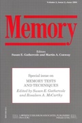 Cover: Memory Tests and Techniques - Psychology Press Ltd