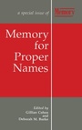 Cover: Memory for Proper Names - Psychology Press Ltd