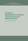 Cover: Lexical Representations And Sentence Processing - Psychology Press Ltd