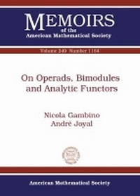 Enlarge image Cover: On Operads, Bimodules and Analytic Functors - American Mathematical Society