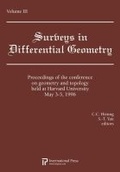 Cover: Lectures on Geometry and Topology held at Harvard University, May 3-5, 1996, Volume 3 - International Press of Boston Inc
