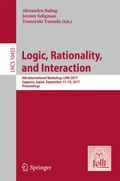 Cover: Logic, Rationality, and Interaction - Springer