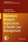 Cover: Operations Research Applications in Health Care Management - Springer