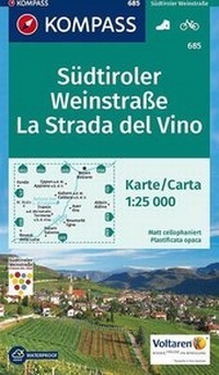 Abbildung von: KOMPASS Wanderkarte 685 Südtiroler Weinstraße, La Strada del Vino 1:25.000 - KOMPASS-Karten