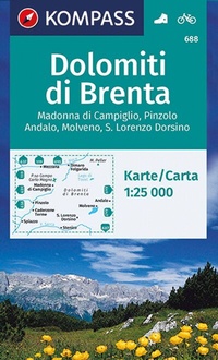 Abbildung von: KOMPASS Wanderkarte 688 Dolomiti di Brenta 1:25.000 - KOMPASS-Karten