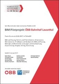Cover: BIM Pilotprojekt &Ouml;BB Bahnhof Lavanttal - TU-MV Media Verlag