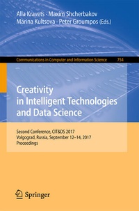 Enlarge image Cover: Creativity in Intelligent Technologies and Data Science - Springer