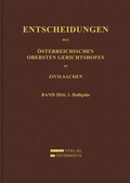 Abbildung von: Entscheidungen des Obersten Gerichtshofes in Zivilsachen - Verlag Österreich