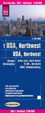 Cover: Reise Know-How Landkarte USA 01, Nordwest (1:750.000) : Washington und Oregon - Reise Know-How Verlag Peter Rump GmbH
