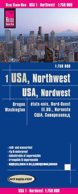 Abbildung von: Reise Know-How Landkarte USA 01, Nordwest (1:750.000) : Washington und Oregon - Reise Know-How Verlag Peter Rump GmbH