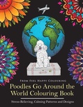 Cover: Poodles Go Around the World Colouring Book - Feel Happy Books