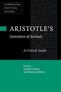 Cover: Aristotle's Generation of Animals - Cambridge University Press