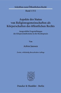 Abbildung von: Aspekte des Status von Religionsgemeinschaften als Körperschaften des öffentlichen Rechts. - fibre
