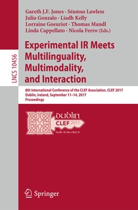 Enlarge image Cover: Experimental IR Meets Multilinguality, Multimodality, and Interaction - Springer