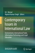 Abbildung von: Contemporary Issues in International Law - Springer