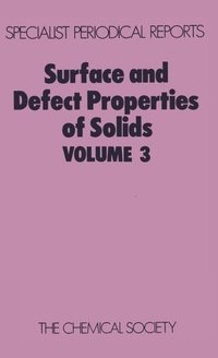 Enlarge image Cover: Surface and Defect Properties of Solids - Royal Society of Chemistry