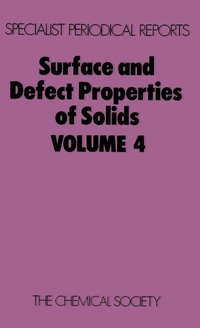 Enlarge image Cover: Surface and Defect Properties of Solids - Royal Society of Chemistry