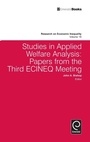 Cover: Studies in Applied Welfare Analysis - Emerald Group Publishing Limited