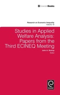 Cover: Studies in Applied Welfare Analysis - Emerald Group Publishing Limited