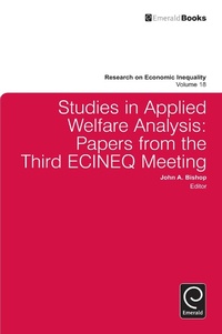 Enlarge image Cover: Studies in Applied Welfare Analysis - Emerald Publishing Limited