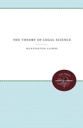 Cover: The Theory of Legal Science - The University of North Carolina Press