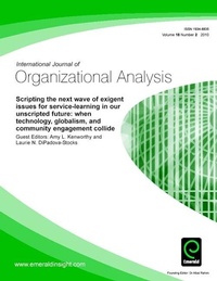 Enlarge image Cover: Scripting the next wave of exigent issues for service learning in our unscripted future - Emerald Group Publishing Ltd