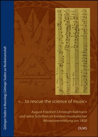 Abbildung von: ». to rescue the science of music« - Georg Olms Verlag