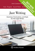 Cover: Just Writing - Aspen Publishers Inc.,U.S.
