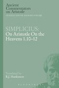 Cover: Simplicius: On Aristotle On the Heavens 1.10-12 - Bloomsbury Academic