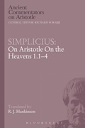 Cover: Simplicius: On Aristotle On the Heavens 1.1-4 - Bloomsbury Academic