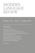 Cover: Modern Language Review (112 - Modern Humanities Research Association