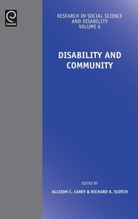Enlarge image Cover: Disability and Community - Emerald Group Publishing Limited