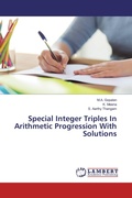 Cover: Special Integer Triples In Arithmetic Progression With Solutions - LAP Lambert Academic Publishing