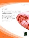 Cover: Knowledge sharing and virtual communities from the International Conference on Knowledge Management 2009 - Emerald Group Publishing Ltd