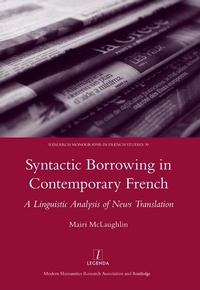 Bild vergrößern Bild: Syntactic Borrowing in Contemporary French - Routledge