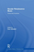 Cover: Secular Renaissance Music - Routledge