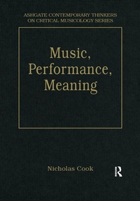 Enlarge image Cover: Music, Performance, Meaning - Routledge