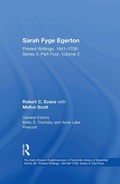 Cover: Sarah Fyge Egerton - Routledge