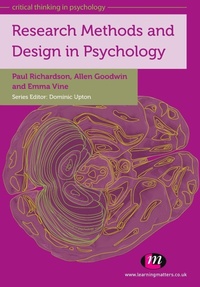 Enlarge image Cover: Research Methods and Design in Psychology - Learning Matters Ltd