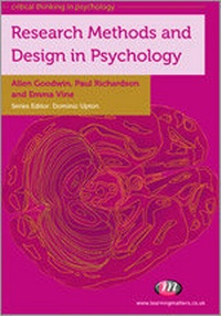 Enlarge image Cover: Research Methods and Design in Psychology - Learning Matters Ltd