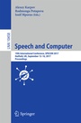 Cover: Speech and Computer - Springer
