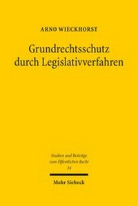 Abbildung von: Grundrechtsschutz durch Legislativverfahren - Mohr Siebeck