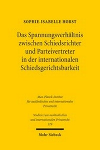 Abbildung von: Das Spannungsverhaeltnis zwischen Schiedsrichter und Parteivertreter in der internationalen Schiedsgerichtsbarkeit - Mohr Siebeck