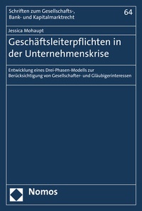 Abbildung von: Geschäftsleiterpflichten in der Unternehmenskrise - Nomos
