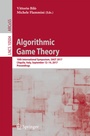 Cover: Algorithmic Game Theory - Springer