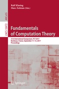 Cover: Fundamentals of Computation Theory - Springer