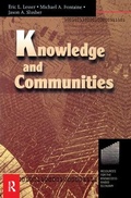 Cover: Knowledge and Communities - Routledge