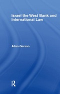 Cover: Israel, the West Bank and International Law - Routledge